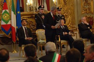 Cerimonia di consegna delle Medaglie d'Oro al Merito Civile ai Comuni colpiti dal terremoto del 1980