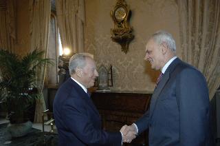 Il Presidente della Repubblica riceve Marcello Pera, Presidente del Senato della Repubblica