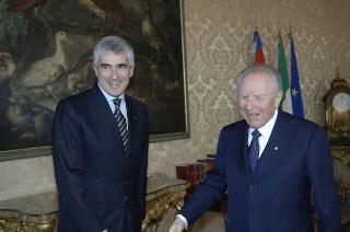 Il Presidente della Repubblica riceve Pier Ferdinando Casini, Presidente della Camera dei deputati