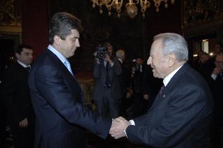 Incontro di Carlo Azeglio Ciampi con il Presidente della Repubblica di Bulgaria, Georgi Parvanov