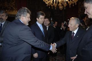 Incontro di Carlo Azeglio Ciampi con il Presidente della Repubblica di Bulgaria, Georgi Parvanov