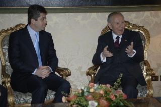 Incontro di Carlo Azeglio Ciampi con il Presidente della Repubblica di Bulgaria, Georgi Parvanov