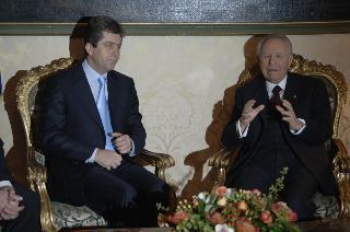 Incontro di Carlo Azeglio Ciampi con il Presidente della Repubblica di Bulgaria, Georgi Parvanov