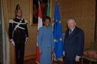 Incontro del Presidente della Repubblica con il Governatore Generale del Canada, Michaelle Jean