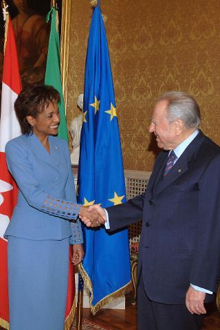 Incontro del Presidente della Repubblica con il Governatore Generale del Canada, Michaelle Jean
