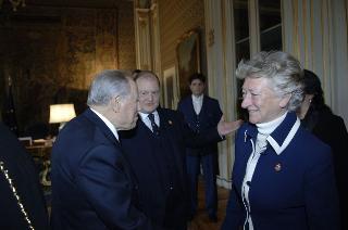Il Presidente della Repubblica riceve Massimo Barra, nuovo Presidente della Croce Rossa Italiana, con i membri del Consiglio Direttivo Nazionale della CRI