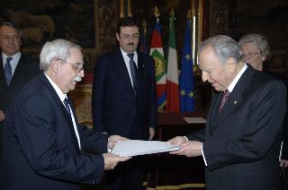 Presentazione delle Lettere Credenziali del nuovo Ambasciatore della Repubblica di Cuba, Rodney Alejandro Lopez Clemente