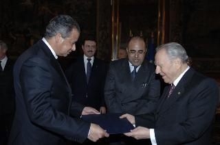 Presentazione delle Lettere Credenziali del nuovo Ambasciatore della Repubblica Araba d'Egitto,  Mohamed Ashraf Gamal Eldin Rashed