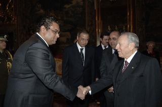 Presentazione delle Lettere Credenziali del nuovo Ambasciatore della Repubblica Araba d'Egitto,  Mohamed Ashraf Gamal Eldin Rashed