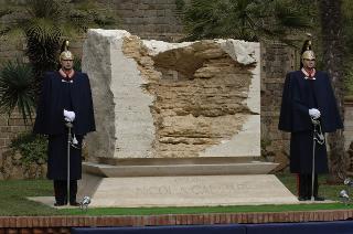 Cerimonia di commemorazione del Capo Dipartimento del SISMI, Nicola Calipari
