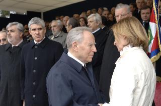 Cerimonia di commemorazione del Capo Dipartimento del SISMI, Nicola Calipari
