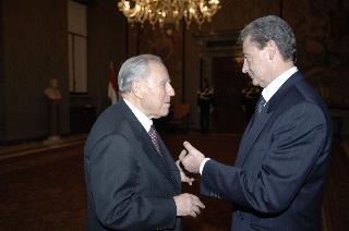Carlo Azeglio Ciampi incontra il Presidente della Repubblica di Ungheria, László Sólyom