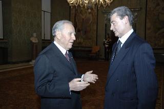 Carlo Azeglio Ciampi incontra il Presidente della Repubblica di Ungheria, László Sólyom