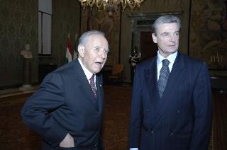 Carlo Azeglio Ciampi incontra il Presidente della Repubblica di Ungheria, László Sólyom
