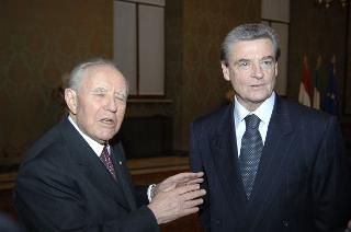 Carlo Azeglio Ciampi incontra il Presidente della Repubblica di Ungheria, László Sólyom
