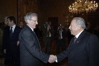 Carlo Azeglio Ciampi incontra il Presidente della Repubblica di Ungheria, László Sólyom