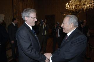 Carlo Azeglio Ciampi incontra il Presidente della Repubblica di Ungheria, László Sólyom