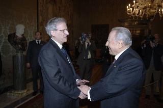 Carlo Azeglio Ciampi incontra il Presidente della Repubblica di Ungheria, László Sólyom
