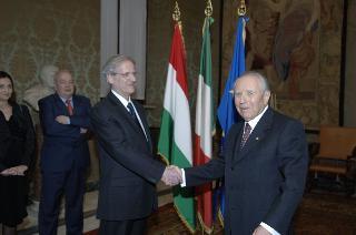 Carlo Azeglio Ciampi incontra il Presidente della Repubblica di Ungheria, László Sólyom