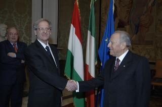 Carlo Azeglio Ciampi incontra il Presidente della Repubblica di Ungheria, László Sólyom