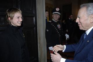 Incontro del Presidente della Repubblica con le donne insignite di onorificenze OMRI, distintesi nella cultura, nella scienza e nel sociale, in occasione della "Festa della Donna 2006"