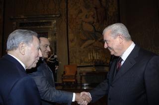 Carlo Azeglio Ciampi incontra il Presidente della Repubblica Araba d'Egitto, Hosny Mubarak