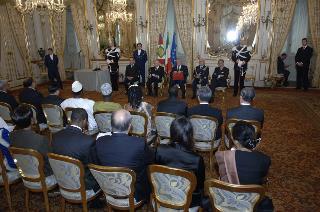 Cerimonia di presentazione delle Lettere Credenziali da parte di nuovi Ambasciatori residenti all'estero