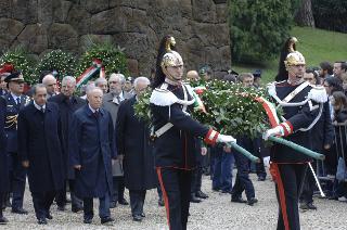 Intervento del Presidente della Repubblica alla cerimonia commemorativa del 62° anniversario dell'eccidio delle Fosse Ardeatine