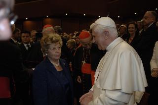 Intervento del Presidente della Repubblica all'Auditorium Parco della Musica per il Concerto per il 2759° Natale di Roma, in onore di Sua Santità Benedetto XVI