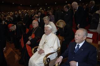 Intervento del Presidente della Repubblica all'Auditorium Parco della Musica per il Concerto per il 2759° Natale di Roma, in onore di Sua Santità Benedetto XVI