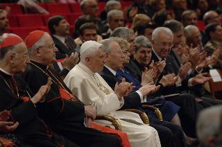 Intervento del Presidente della Repubblica all'Auditorium Parco della Musica per il Concerto per il 2759° Natale di Roma, in onore di Sua Santità Benedetto XVI