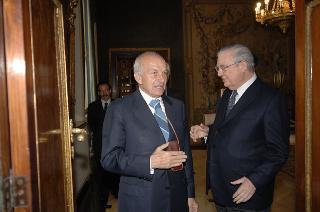 Il Presidente della Repubblica riceve Fausto Bertinotti, nuovo Presidente della Camera dei deputati