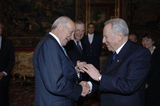 Il Presidente della Repubblica riceve Fausto Bertinotti, nuovo Presidente della Camera dei deputati