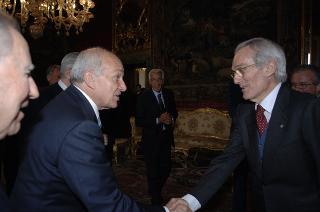 Il Presidente della Repubblica riceve Fausto Bertinotti, nuovo Presidente della Camera dei deputati
