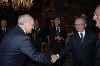 Il Presidente della Repubblica riceve Fausto Bertinotti, nuovo Presidente della Camera dei deputati