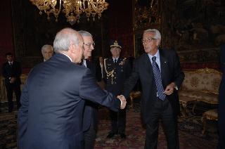 Il Presidente della Repubblica riceve Fausto Bertinotti, nuovo Presidente della Camera dei deputati