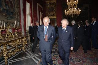 Il Presidente della Repubblica riceve Fausto Bertinotti, nuovo Presidente della Camera dei deputati