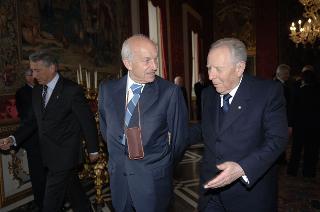 Il Presidente della Repubblica riceve Fausto Bertinotti, nuovo Presidente della Camera dei deputati