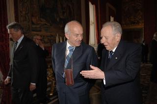 Il Presidente della Repubblica riceve Fausto Bertinotti, nuovo Presidente della Camera dei deputati