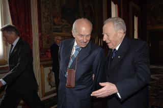 Il Presidente della Repubblica riceve Fausto Bertinotti, nuovo Presidente della Camera dei deputati