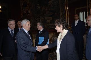 Il Presidente della Repubblica riceve Franco Marini, nuovo Presidente del Senato della Repubblica
