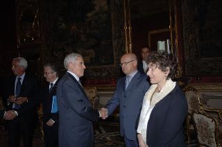 Il Presidente della Repubblica riceve Franco Marini, nuovo Presidente del Senato della Repubblica