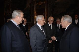 Il Presidente della Repubblica riceve Franco Marini, nuovo Presidente del Senato della Repubblica