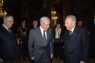 Il Presidente della Repubblica riceve Franco Marini, nuovo Presidente del Senato della Repubblica