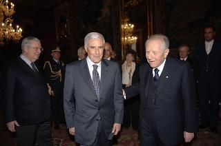 Il Presidente della Repubblica riceve Franco Marini, nuovo Presidente del Senato della Repubblica