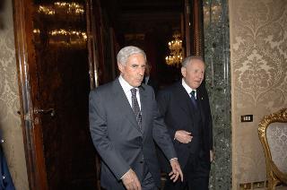 Il Presidente della Repubblica riceve Franco Marini, nuovo Presidente del Senato della Repubblica