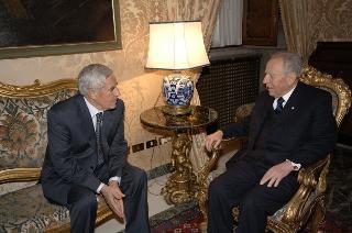 Il Presidente della Repubblica riceve Franco Marini, nuovo Presidente del Senato della Repubblica