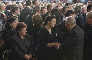 Intervento del Presidente della Repubblica ai funerali solenni del Capitano dell'Esercito Nicola Ciardelli e dei Marescialli dell'Arma dei Carabinieri Franco Lattanzio e Carlo De Trizio, Caduti a Nassiriya in Iraq