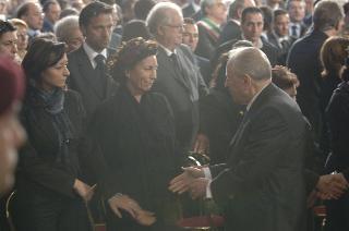 Intervento del Presidente della Repubblica ai funerali solenni del Capitano dell'Esercito Nicola Ciardelli e dei Marescialli dell'Arma dei Carabinieri Franco Lattanzio e Carlo De Trizio, Caduti a Nassiriya in Iraq