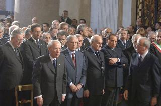 Intervento del Presidente della Repubblica ai funerali solenni del Capitano dell'Esercito Nicola Ciardelli e dei Marescialli dell'Arma dei Carabinieri Franco Lattanzio e Carlo De Trizio, Caduti a Nassiriya in Iraq